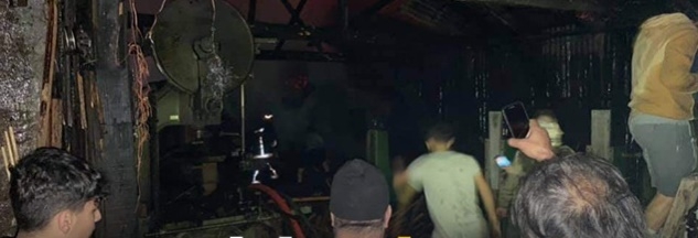 Hendek'te kereste atölyesinde yangın