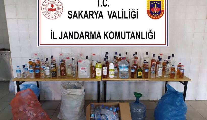 Hendek'te sahte içki operasyonu