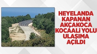 Heyelanda kapanan Karadeniz sahil yolu trafiğe açıldı