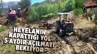 Heyelanın yollarını kapadığı mahalleli 5 aydır mağdur