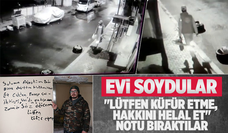 Hırsızlık yaptıkları evin duvarına hakkını helal et yazdılar