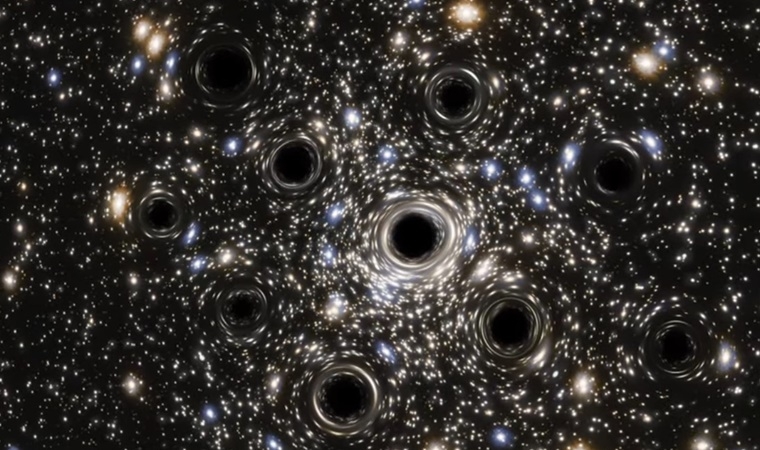 Hubble, ufak bir kara delik kümesini ortaya çıkardı