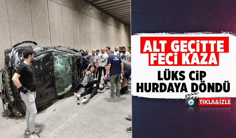 Hurdaya dönen lüks cipten hafif yaralı kurtuldu