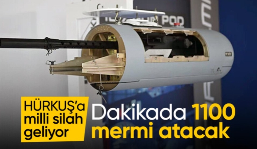 HÜRKUŞ, dakikada 1100 mermi atabilen silahına kavuşuyor