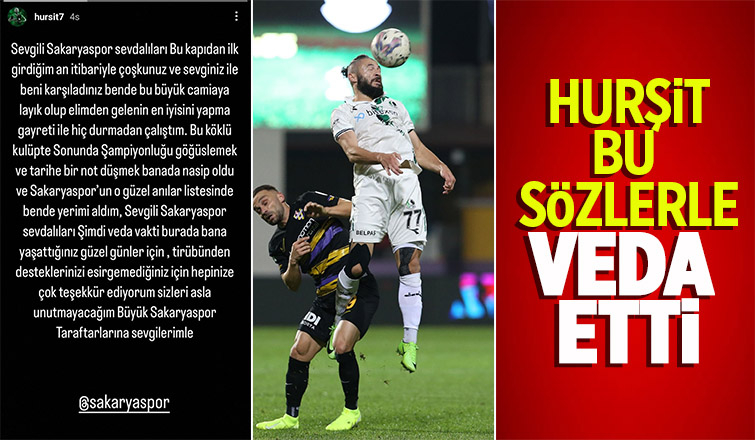 Hurşit'ten duygusal veda