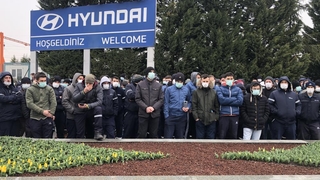 Hyundai Assan işçilerinden zam eylemi
