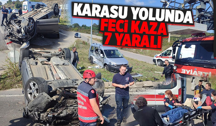 İki aracın karıştığı kazada 7 kişi yaralandı