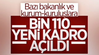 İki bakanlık ile kurum ve kuruluşlara bin 110 kadro ihdası