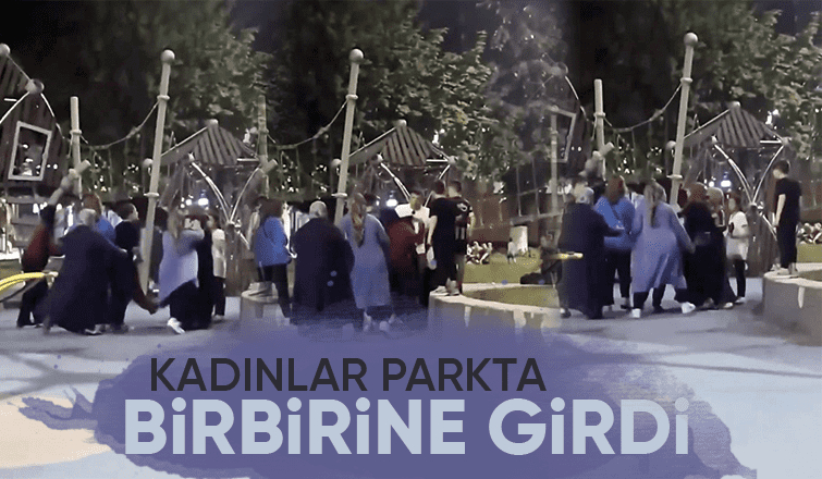 İki grup kadın arasında arbede