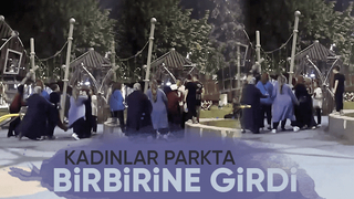 İki grup kadın arasında arbede