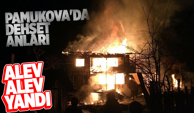 İki katlı ahşap ev alevlere teslim oldu