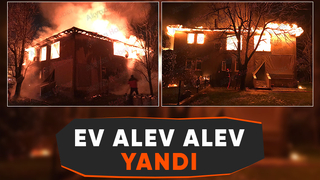 İki katlı ev alevlere teslim oldu