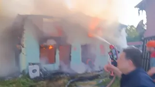 İki katlı ev kül oldu