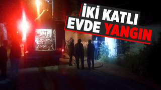 İki katlı evde çıkan yangın söndürüldü