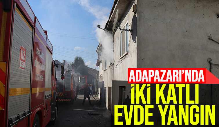 İki katlı evde yangın çıktı