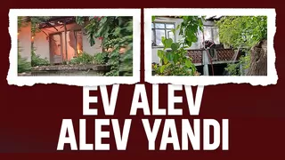 İki katlı evde yangın