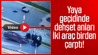 İki kere çarpıldı; Kaza anları kamerada