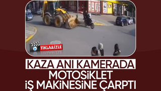 İki kişinin yaralandığı kaza kamerada