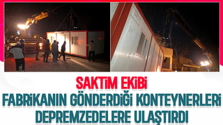 İki konteyneri enkazdan çıkan ailelere ulaştırdılar