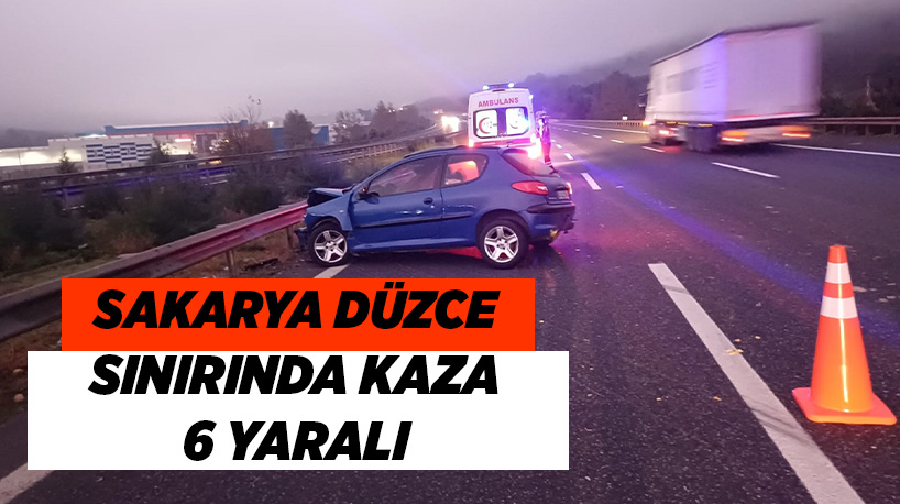 İki otomobil çarpıştı 6 kişi yaralandı