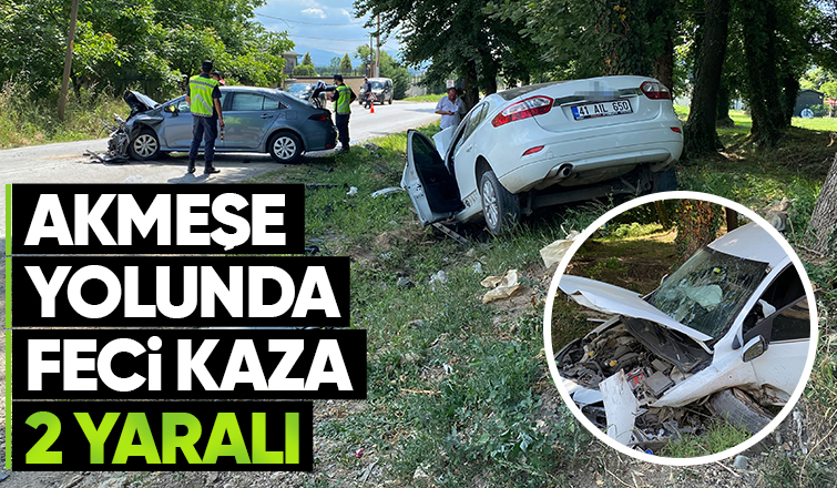 İki otomobil kafa kafaya çarpıştı: 2 yaralı