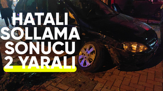 İki otomobilin çarpışması sonucu 2 kişi yaralandı