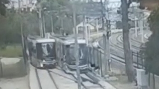 İki tramvay böyle çarpıştı