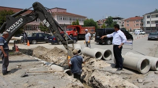 İlçe merkezinde çalışma başladı