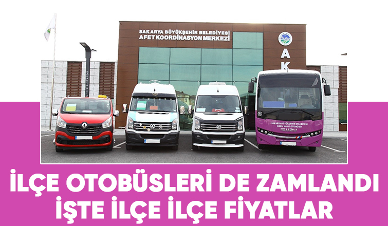 İlçe otobüs fiyatları da zamlandı