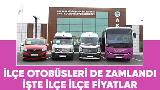 İlçe otobüs fiyatları da zamlandı