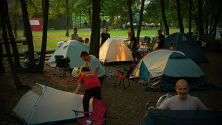 İlk kamp ateşi yandı, baba-çocuk kampı başladı