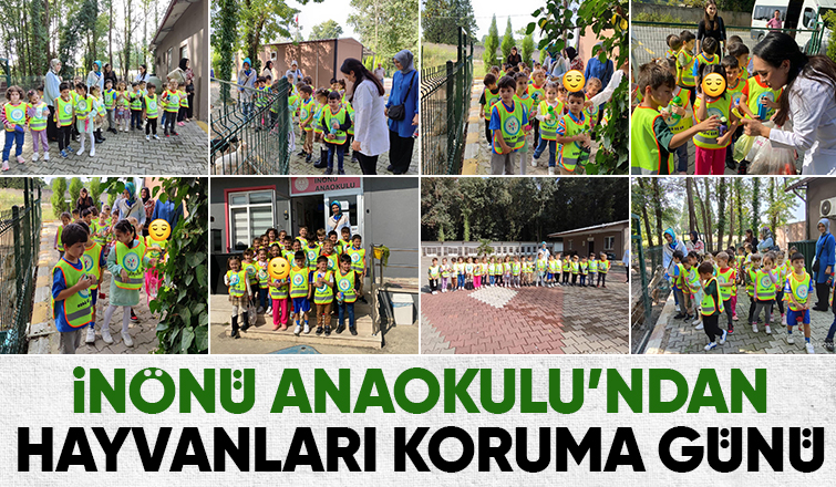 İnönü Anaokulu öğrencileri hayvan dostlarını unutmadı