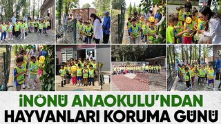 İnönü Anaokulu öğrencileri hayvan dostlarını unutmadı