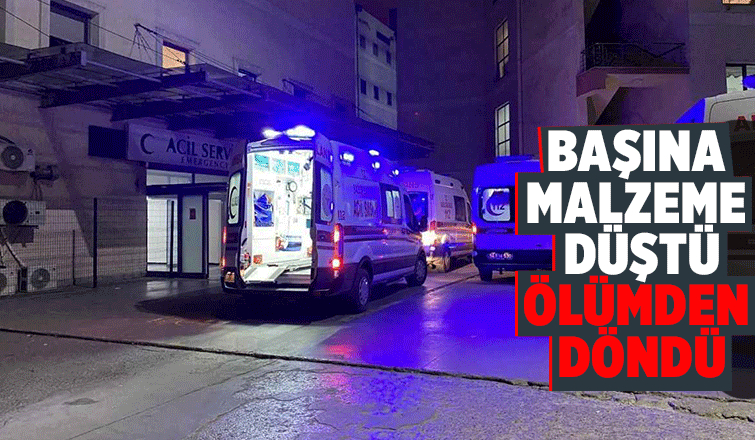İnşaat işçisi hastanelik oldu