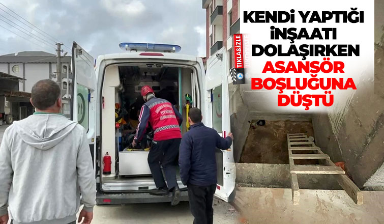 İnşaatı dolaşırken asansör boşluğuna düştü
