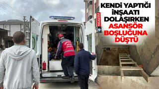İnşaatı dolaşırken asansör boşluğuna düştü
