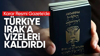 Irak Cumhuriyeti vatandaşlarına vize serbestisi kararı Resmi Gazete’de