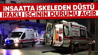 Iraklı işçi inşaatta iskeleden düştü