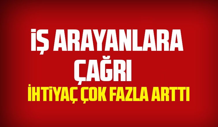 İş arayanlar dikkat; İhtiyaç çok fazla arttı