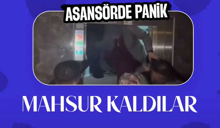 İş merkezinin asansöründe mahsur kaldılar
