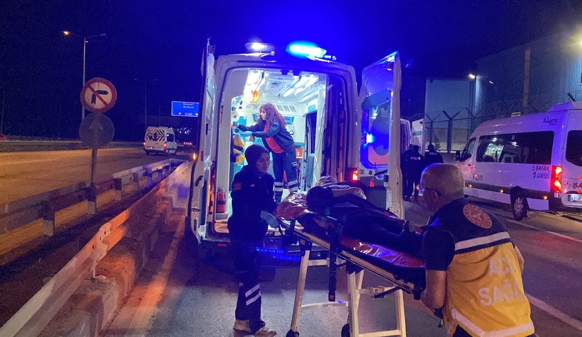 İşçi servisi kaza yaptı: 5 yaralı