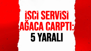 İşçi servisi kaza yaptı: 5 yaralı