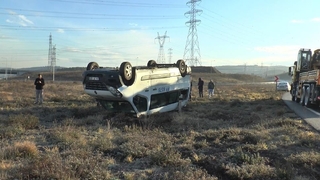 İşçi servisi takla attı: 9 yaralı