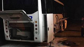 İşçi servisinde yangın paniği