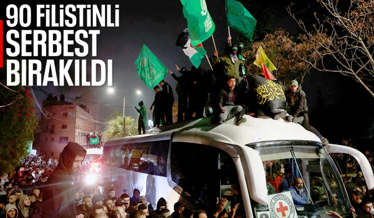 İsrail, 90 Filistinli tutukluyu serbest bıraktı