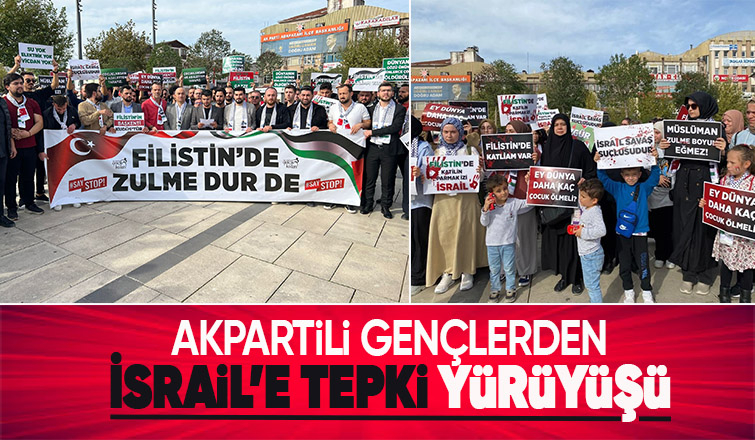 İsrail'e tepki için yürüdüler