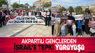 İsrail'e tepki için yürüdüler