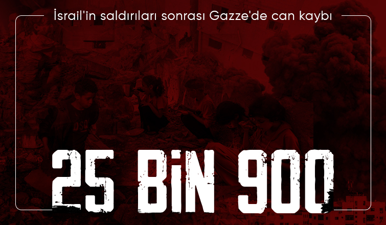 İsrail'in saldırıları sonrası Gazze'de can kaybı 26 bine yaklaştı
