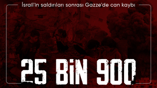 İsrail'in saldırıları sonrası Gazze'de can kaybı 26 bine yaklaştı