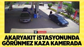 İstasyonda kaza kamerada